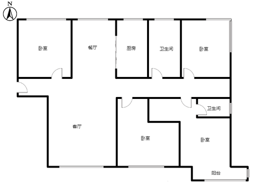 三利中和城一期4室2厅2卫户型图