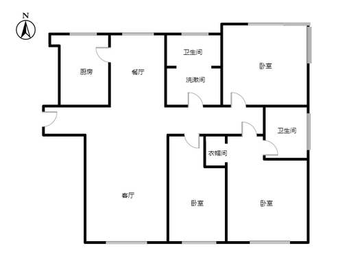 三利中和城二期东区(C区）3室2厅2卫户型图