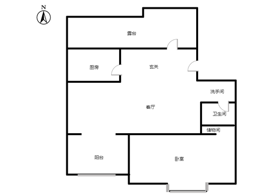 名流枫景五期1室1厅1卫户型图