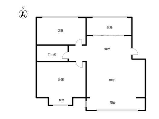 幸福小区2室2厅1卫户型图